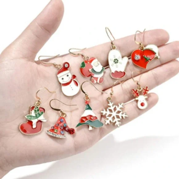 5/$25 CHRISTMAS Reindeers Jewelry Sale 100+ STYLES EARRINGS SALE DANGLE EARRING - Picture 5 of 7
